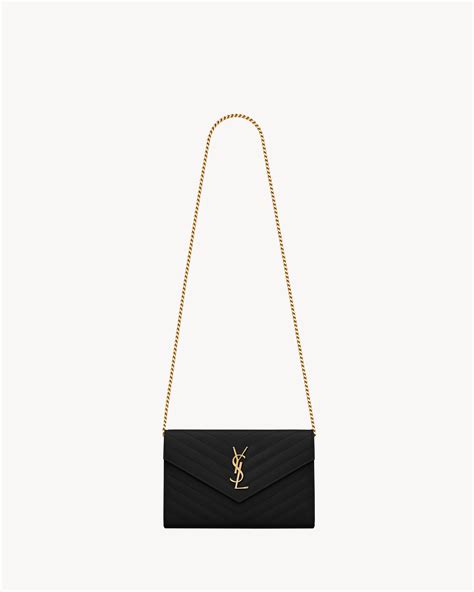 ysl clutch with chain ราคา|CLASSIC CASSANDRE CHAIN WALLET IN GRAIN DE .